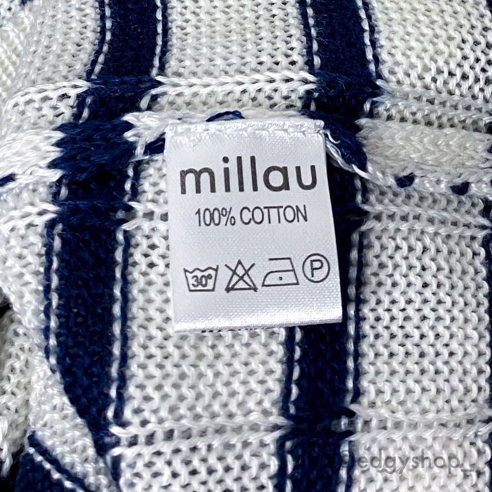 LF | Millau Crop Boxy S/S Striped Sweater - Picture 6 of 7